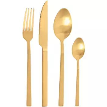Набор столовых приборов PINTINOX «DUKE SATIN SUN» (набор, 24 предмета), в современном и неподвластном времени дизайне, цвет goldfarben, sun