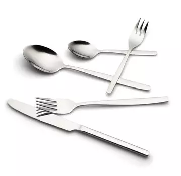 Набор столовых приборов Positano, 30 предметов на 6 персон, нержавеющая сталь 18/10 блестящая ECHTWERK, серебро