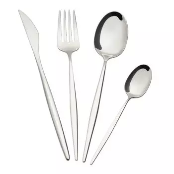 Набор столовых приборов премиум-класса CAIRO на 6 человек. Нержавеющая сталь 18/10, нержавеющая сталь, можно мыть в посудомоечной машине. Набор столовых приборов: 36 предметов ASPHALD
