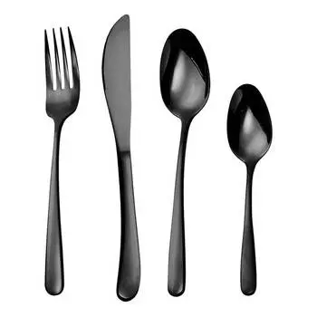Набор столовых приборов queens (4 шт.) Butlers, черный