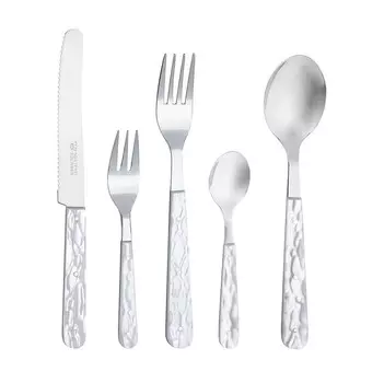 Набор столовых приборов RR имитация перламутра - 5 предметов, пластиковая ручка - Производство Золинген - 10330-5