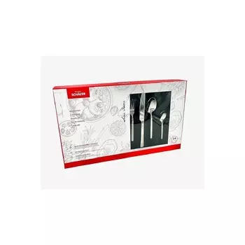 Набор столовых приборов Schfer, 24 предмета, серия Irem на 6 человек, нержавеющая сталь 18/10, универсальное использование для дома, нож, вилка, ложка, кухня