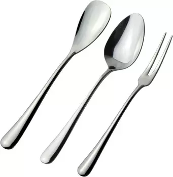 Набор столовых приборов Sweets, 3 предмета, нержавеющая сталь 18-8, только держатель для сумки, сделано в Японии Nagao, Stainless