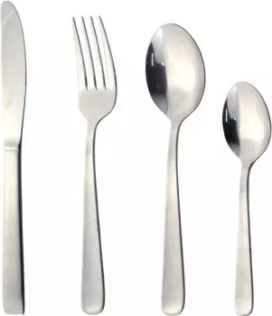 Набор столовых приборов Tsubame, нож, ложка, вилка, чайная ложка, нержавеющая сталь 18-0, набор из 4 предметов, для 1 человека, можно мыть в посудомоечной машине, сделано в Японии Nagao, Set For 1