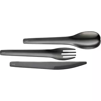 Набор столовых приборов в футляре Lurch, 3 предмета, 18 см, антрацит
