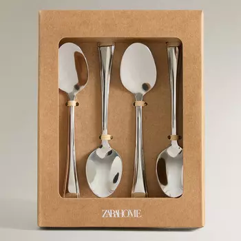 Набор столовых приборов Zara Home Classic Dessert Spoons, 4 предмета, нержавеющая сталь