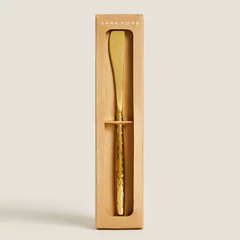 Набор столовых приборов Zara Home Knives With Hammered Handle, 4 предмета, нержавеющая сталь/золотистый
