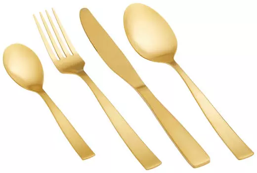 Набор столовых приборов, золотой