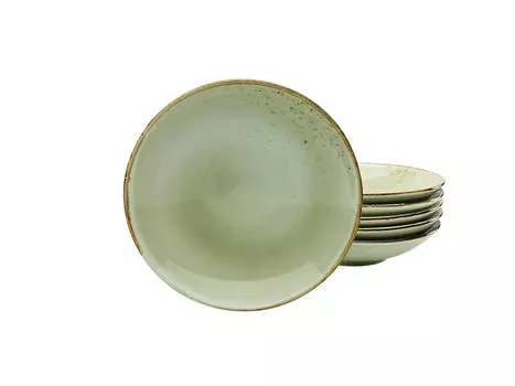 Набор супных тарелок из керамогранита Creatable, бежевый