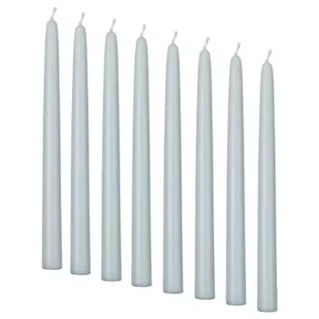 Набор свечей Ikea Klokhet, 25 см, 8 штук, светло-серо-голубой