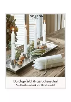 Набор свечей из 12 кремовых Bauceau Loberon, creme