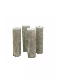 Набор свечей Muriel, 4 шт., серо-коричневые Loberon, серо-коричневый