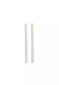 Набор свечей TWISTED, 2 шт., высота 26см Butlers, белый