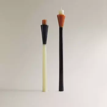 Набор свечей Zara Home х Collagerie Abstract Coloured, 2 штуки, коричневый/черный