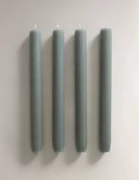 Набор свечей Zara Home Long Cylindrical Candle 4 Pack, черный