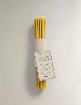 Набор свечей Zara Home Pack Of Beeswax Candles 20 pack, кремовый