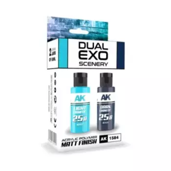 Набор «Светлый цианит и темный цианит» (2 x 60 мл), Paint - Dual Exo Sets (AK-Interactive)