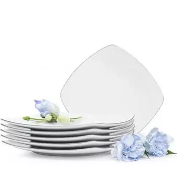 Набор тарелок carlina десертные тарелки 6 шт. Konsimo, серый