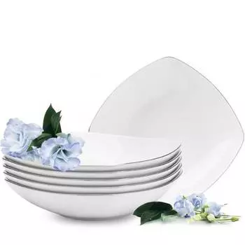 Набор тарелок carlina суповые тарелки 6 шт. Konsimo, серый