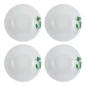 Набор тарелок для пиццы с базиликом, 4 шт. Creatable, белый