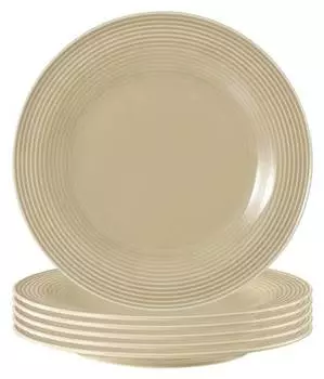 Набор тарелок для завтрака beat colorglaze, 6 шт. Seltmann Weiden, бежевый