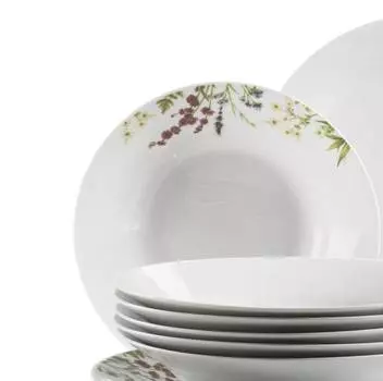 Набор тарелок herbal garden (18 шт.) Mser, белый