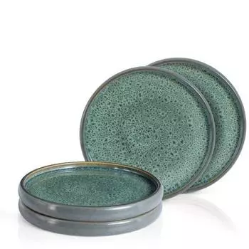 Набор тарелок из массивного керамогранита, 4 шт. Moritz & Moritz, зеленый