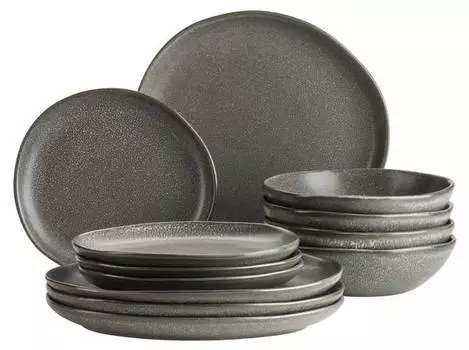 Набор тарелок марлена (12 шт.) Mser, серый