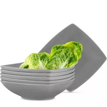 Набор тарелок суповые тарелки 6 штук на 6 персон Konsimo, серый