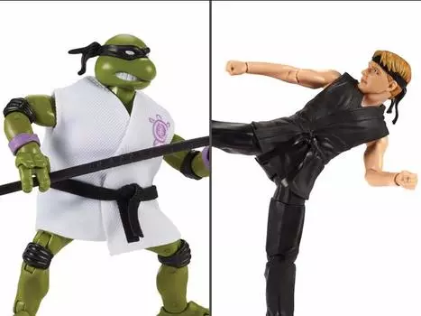 Набор Teenage Mutant Ninja Turtles x Cobra Kai Donatello vs. Johnny Lawrence Two-Pack PLAYMATES