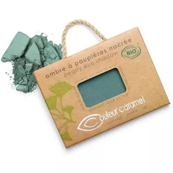 Набор теней для век Bio & Vegan 050, переливающийся сине-зеленый, Couleur Caramel