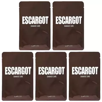 Набор тканевых масок Lapcos Escargot Damage Care, 5 листов по 0,91 жидкой унции (27 мл) каждый