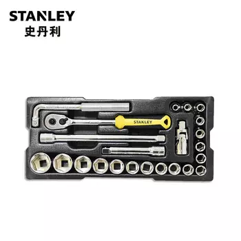 Набор торцевых головок Stanley, 23 предмета, набор для ремонта метрических торцевых бит серии 12,5 мм STMT74173-8-23