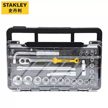 Набор торцевых ключей Stanley, 23 предмета, серия 12,5 мм, метрическая головка, набор инструментов для ремонта автомобилей STMT74173-8C-23