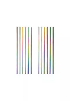 Набор трубочек для питья из нержавеющей стали, regenbogen