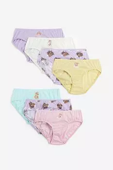 Набор трусов H&M Disney Paw Patrol Cotton Briefs, 7 предметов, светло-фиолетовый/мультиколор