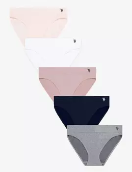 Набор трусов U.S. Polo Assn. Hi-cut, 5 предметов, мультиколор