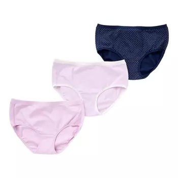 Набор трусов Uniqlo Girls Dotted Hiphugger, сиреневый/синий (Рост 140 см)