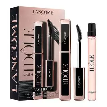 Набор туши для ресниц 01 Glossy Black 8 мл + парфюмированная вода-спрей 10 мл Lash Idole Mascara Gift Set, Lancome