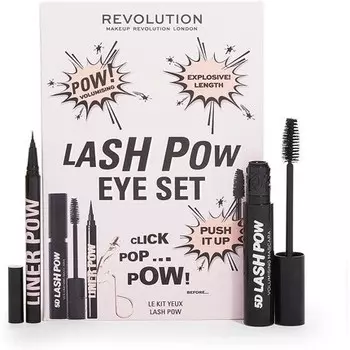 Набор туши и подводки для глаз Makeup Revolution Lash Pow Eye Set, Revolution Beauty