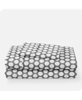 Набор ультра-мягких простыней с двойной щеткой для печати Bare Home, серый