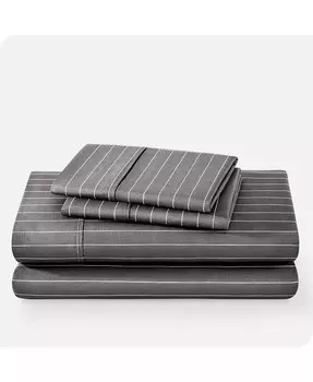 Набор ультрамягких простыней с двойной щеткой для печати Bare Home, серый