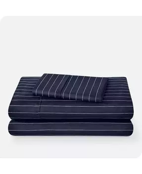 Набор ультрамягких простыней с двойной щеткой для печати Bare Home, синий