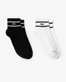 Набор унисекс из 2 разноцветных полосатых носков Lacoste, многоцветный