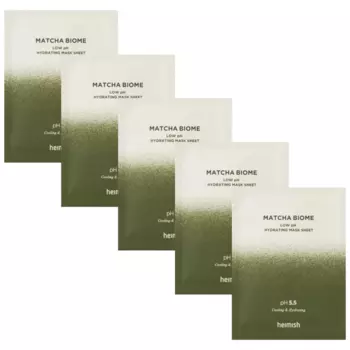 Набор успокаивающих тканевых масок с пробиотиками, 5x30 мл Heimish Matcha biome
