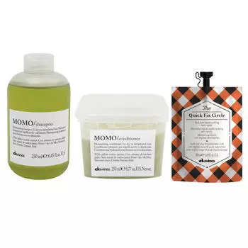 Набор: увлажнение волос: шампунь, 250 мл + кондиционер, 250 мл + маска, 50 мл Davines Momo and quick fix