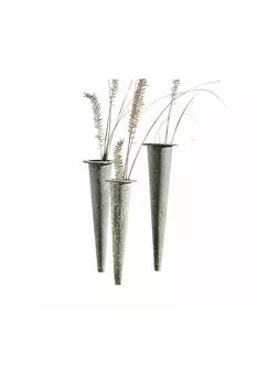 Набор ваз из 3-х Vullirens античный серый Loberon, размер: высота 26,5см, диаметр 6см.