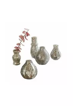 Набор ваз из 5 серебряных ваз Petillantique Loberon, размер: высота 16см, диаметр 7см.
