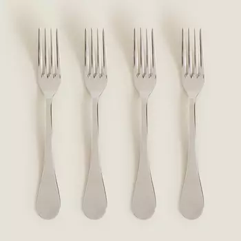 Набор вилок Zara Home 4-piece Classic Fork, 4 шт, серебристый