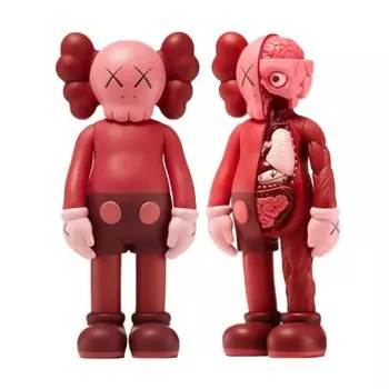 Набор виниловых фигурок Kaws Companion Flayed & Companion Open Edition, 2 предмета, красный